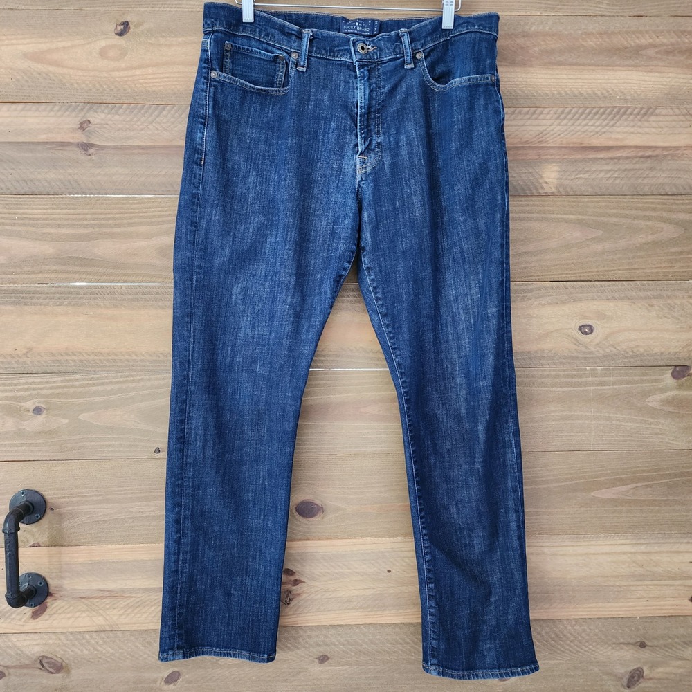 Lucky‎ Brand 121 Heritage Slim Mens Blue Denim Jeans size 36x30